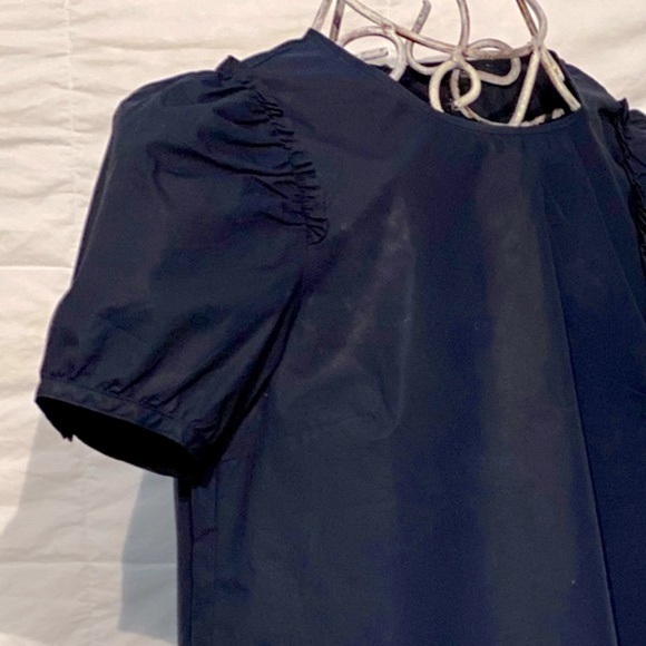 J.Crew navy top with ruffle trim - Picture 4 of 9